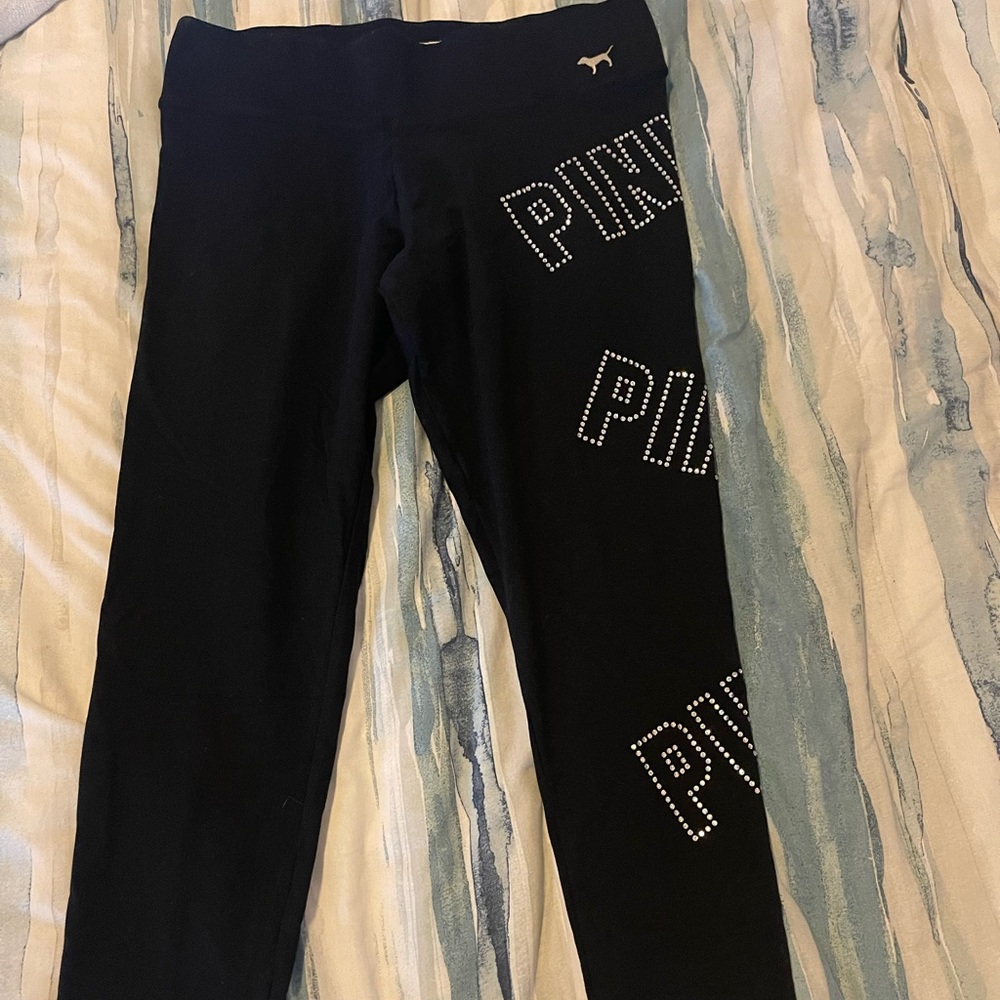 Victoria secret pink bling yoga leggings